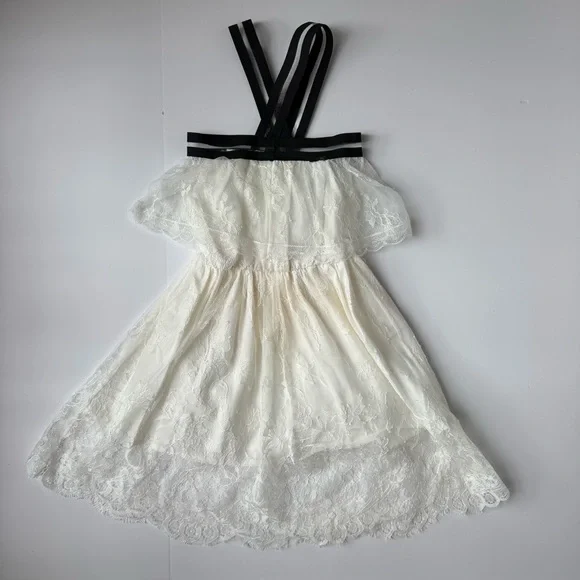 Little Edge Threads White Lace Racerback Dress Girls Size 3 NWT - Picture 2 of 5